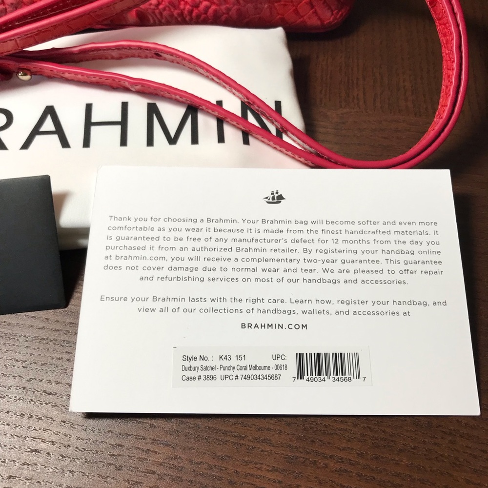 Brahmin Medium Duxbury in Punchy Coral NWT - Picture 2 of 9